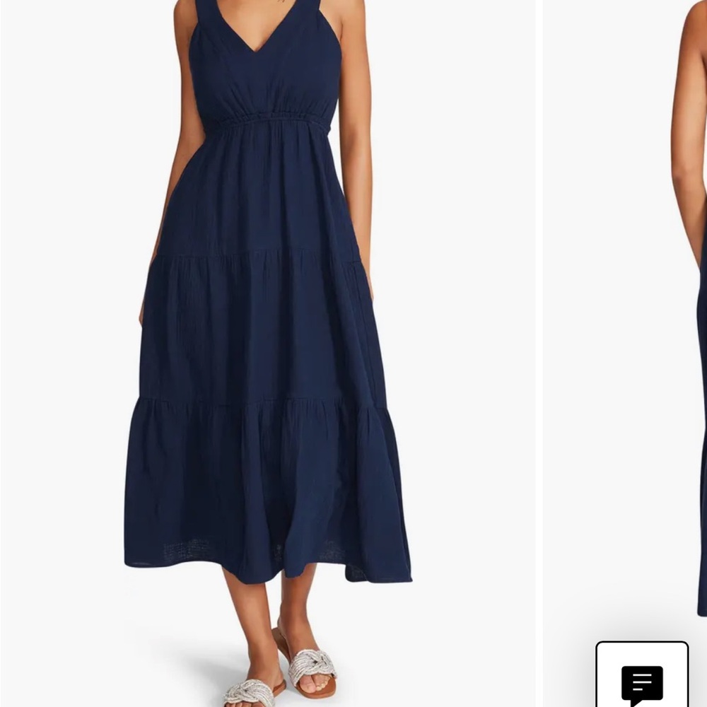 Steve Madden Amira Cotton Gauze Midi Dress - Size S